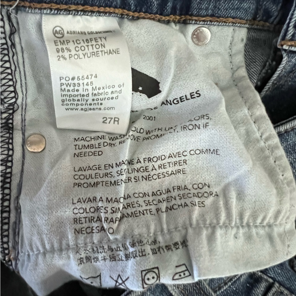 NWT AG Stevie High-Rise Straight Jeans Anthropologie Size 26 color FELICITY - Picture 5 of 12